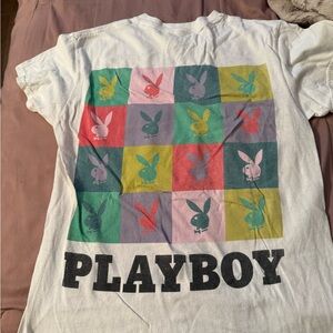 PLAYBOY Colorful Bunny T-Shirt - White